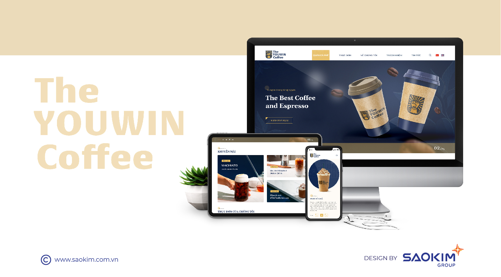 THE YOUWIN COFFEE - Design Website and Brand identity Youwin